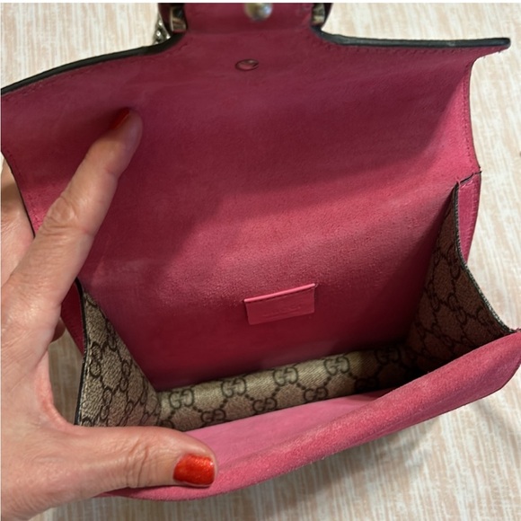 GUCCI Supreme Monogram Dionysus Mini shoulder/crossbody RARE PINK - Picture 4 of 10